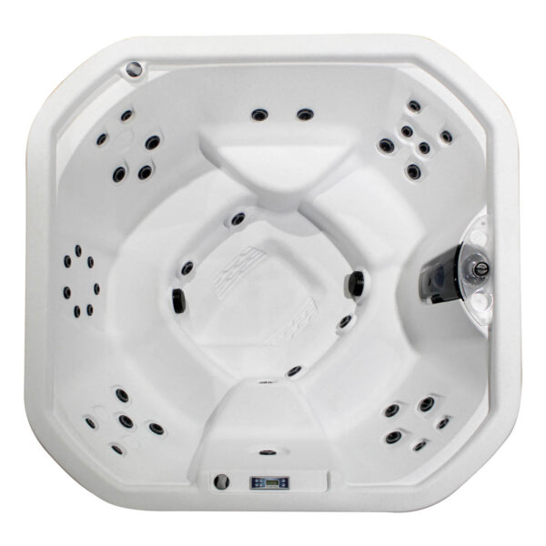 Spark 7-Person White Open 35 Jet Plug and Play, 110V/220V Convertible Hot Tub, Real Stainless Heater, Ozone, Waterfall and Upgraded Lighting - Image 3